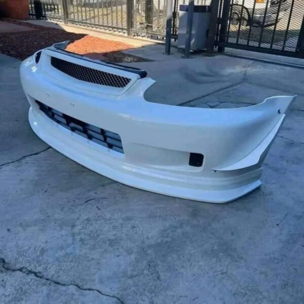 Installed OEM front bumper on a Honda Civic